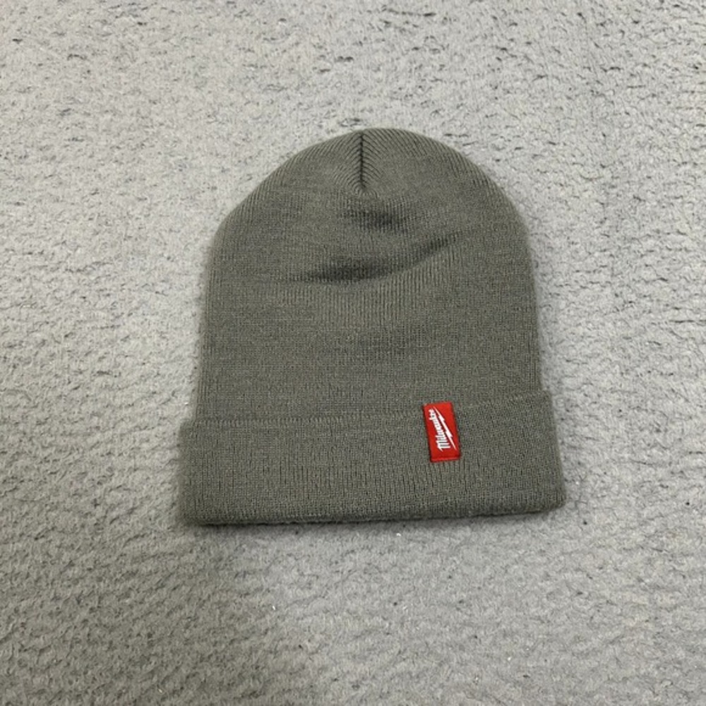Milwaukee Beanie Hat‎ Cap Adult Gray Work Wear Stretch Thermal Winter Outdoors